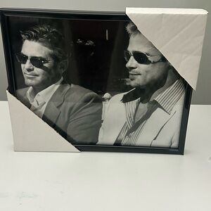 Black and White Framed Photo with Sunglasses